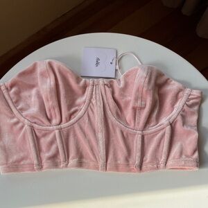 Adika Pink Velvet Bra Top